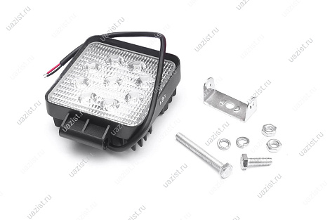 Фара светодиодная (направленный свет) 27W 69LED квадратная 