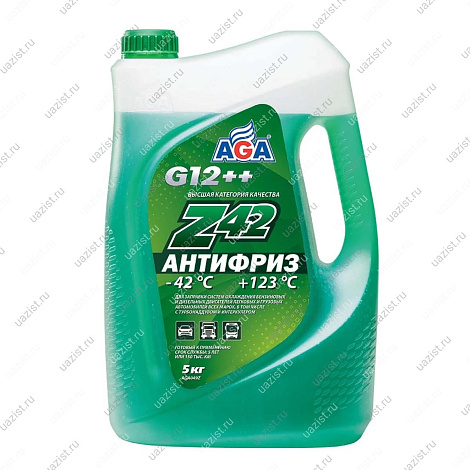 Антифриз AGA-Z42 зелный -42C - 5 литров 
