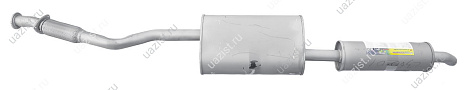 Глушитель с резонатором (УАЗ Пикап, Карго, дв.409)L-1900 (сталь)(Н.Новгород) 