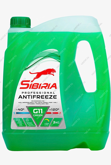 Антифриз SIBIRIA , G11 зеленый, 3кг* 