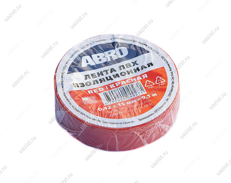 Изолента красная (15мм х 9,1м) ABRO 