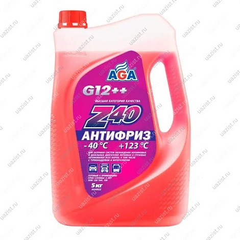 Антифриз AGA002Z  красный-42C - 5 литров 